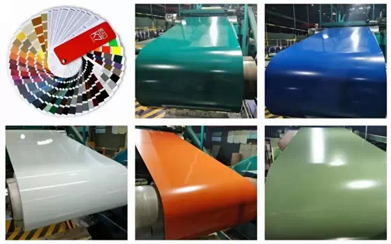 PPGI PPGL Pre-coated PE, SMP, HDP, PVDF RAL series color coated galvanized steel coil